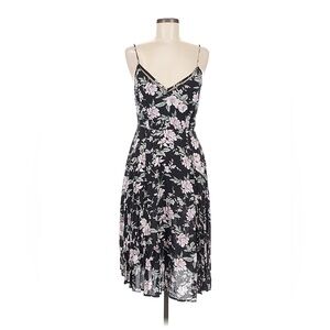 Lulu's Black Floral Midi Dress | M